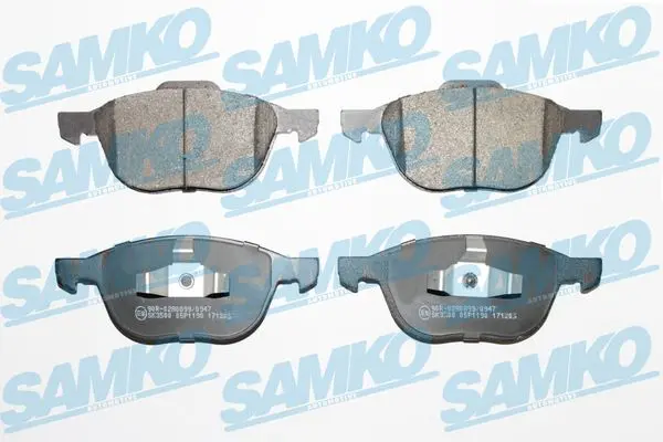 комплект спирачно феродо, дискови спирачки SAMKO               
