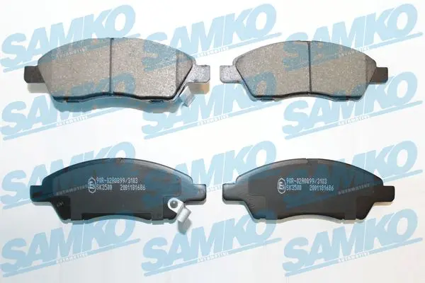 Комплект спирачно феродо, дискови спирачки SAMKO