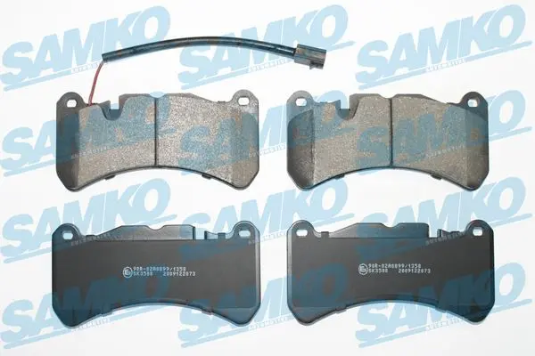 комплект спирачно феродо, дискови спирачки SAMKO               