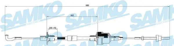 въжен механизъм, задействане на съединителя SAMKO               