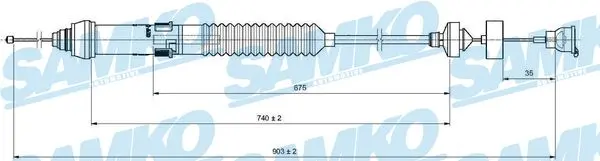 въжен механизъм, задействане на съединителя SAMKO               