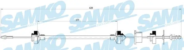 въжен механизъм, задействане на съединителя SAMKO               