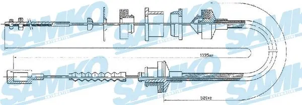 въжен механизъм, задействане на съединителя SAMKO               