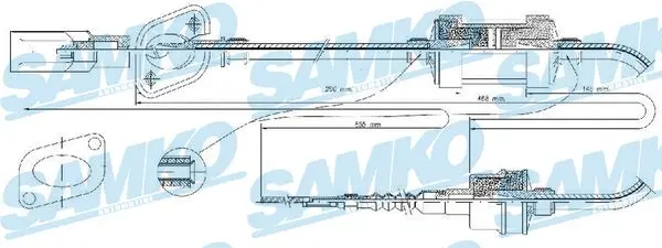 въжен механизъм, задействане на съединителя SAMKO               