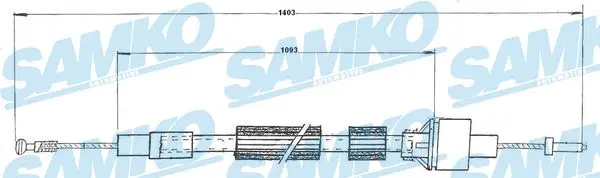 въжен механизъм, задействане на съединителя SAMKO               