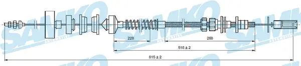 въжен механизъм, задействане на съединителя SAMKO               