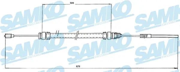 въжен механизъм, задействане на съединителя SAMKO               