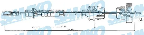 въжен механизъм, задействане на съединителя SAMKO               
