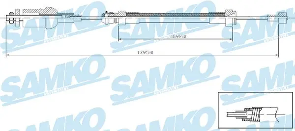 въжен механизъм, задействане на съединителя SAMKO               