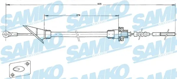 въжен механизъм, задействане на съединителя SAMKO               