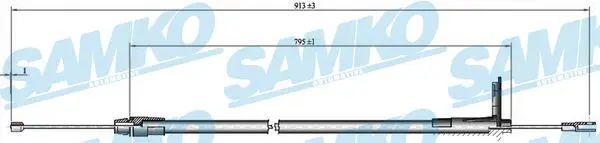 Жило ръчна спирачка за MERCEDES-BENZ CLK кабриолет (A209) CLK 320 (209.465) C0425B SAMKO               