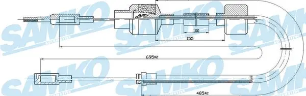 въжен механизъм, задействане на съединителя SAMKO               