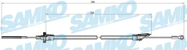 въжен механизъм, задействане на съединителя SAMKO               