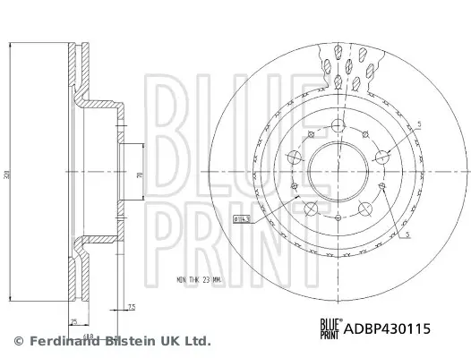 спирачен диск BLUE PRINT          