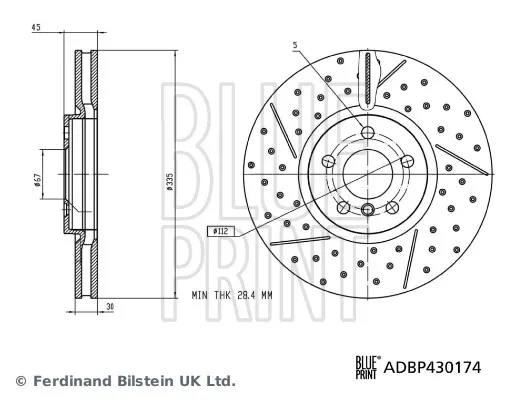 Спирачен диск BLUE PRINT