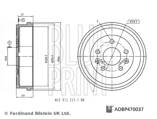 Спирачен барабан BLUE PRINT