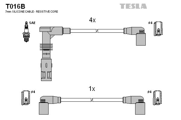 комплект запалителеи кабели TESLA               