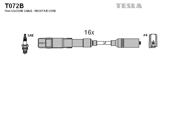 комплект запалителеи кабели TESLA               