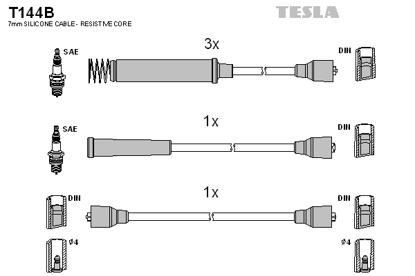 комплект запалителеи кабели TESLA               