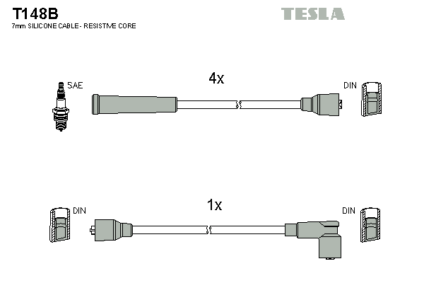 комплект запалителеи кабели TESLA               