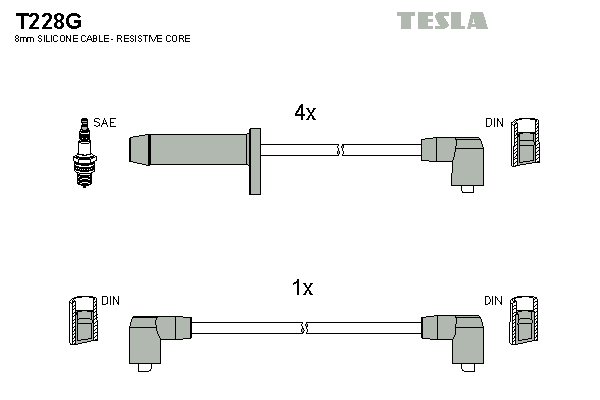 комплект запалителеи кабели TESLA               