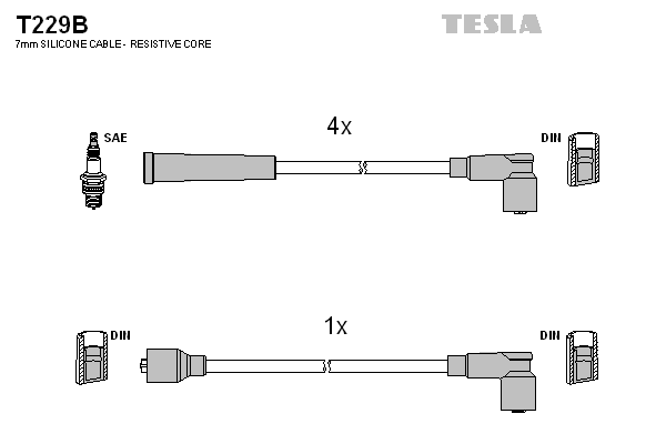 комплект запалителеи кабели TESLA               