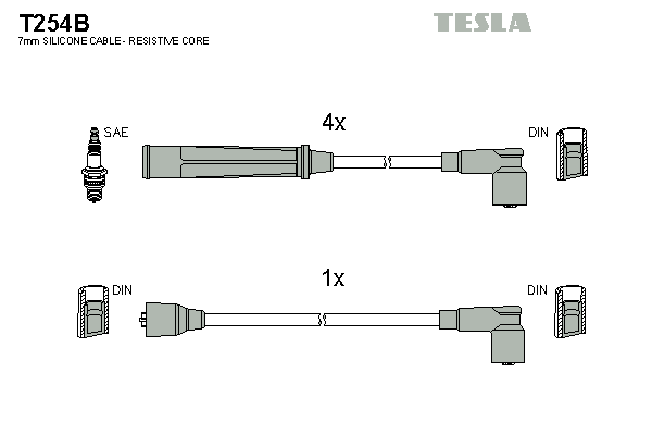 комплект запалителеи кабели TESLA               