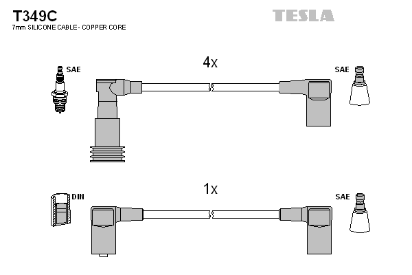 комплект запалителеи кабели TESLA               