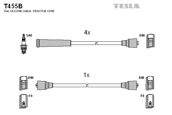 комплект запалителеи кабели TESLA               