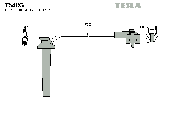 комплект запалителеи кабели TESLA               