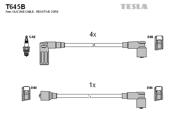 комплект запалителеи кабели TESLA               