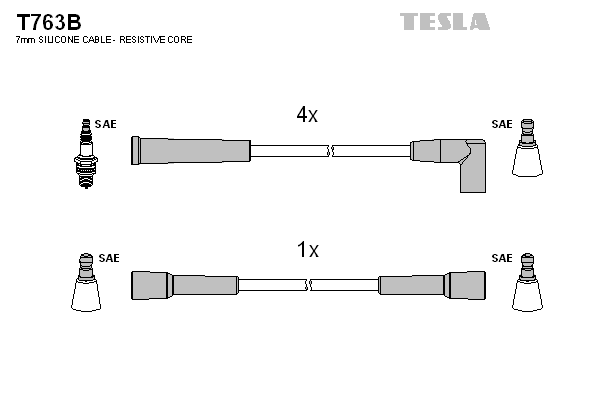 комплект запалителеи кабели TESLA               