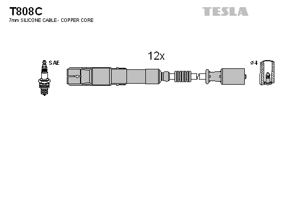 комплект запалителеи кабели TESLA               