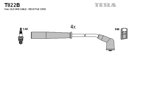 комплект запалителеи кабели TESLA               