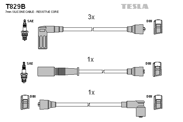 комплект запалителеи кабели TESLA               