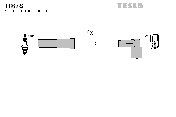 комплект запалителеи кабели TESLA               