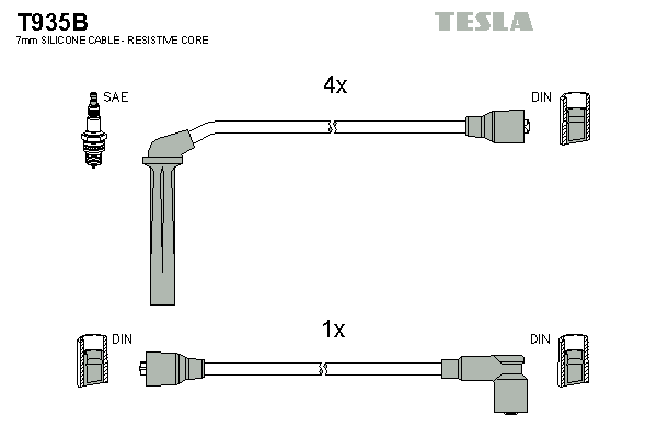 комплект запалителеи кабели TESLA               