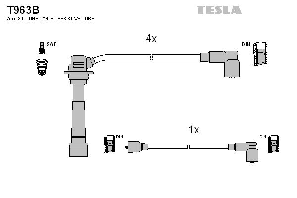 комплект запалителеи кабели TESLA               