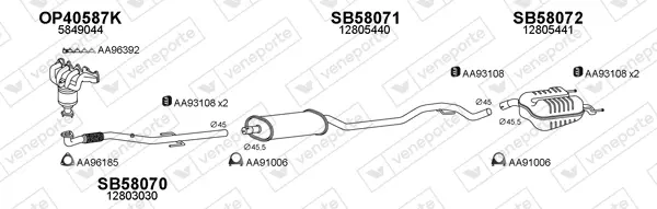 Изпускателна система VENEPORTE           