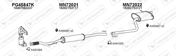 Изпускателна система VENEPORTE           