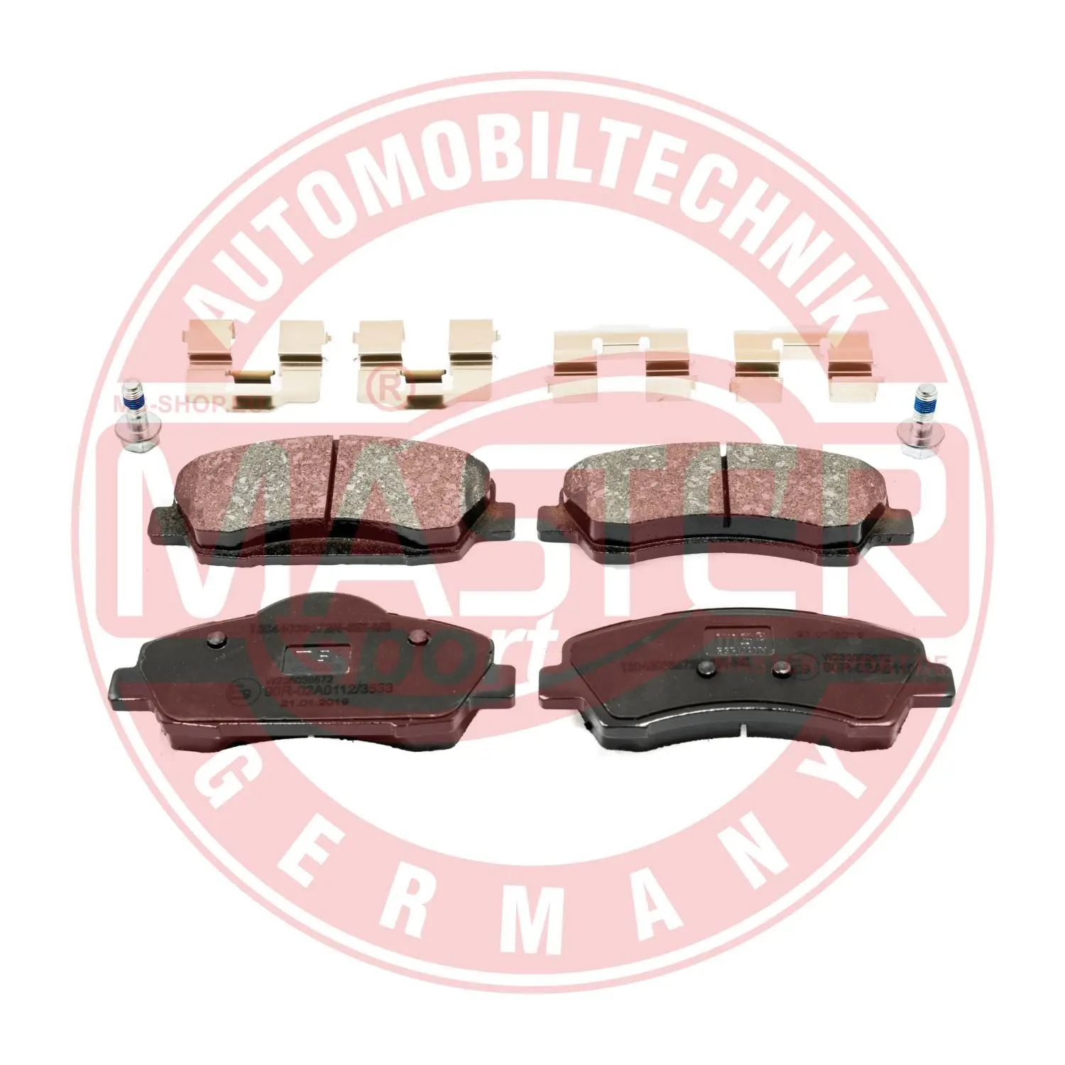 комплект спирачно феродо, дискови спирачки MASTER-SPORT GERMANY