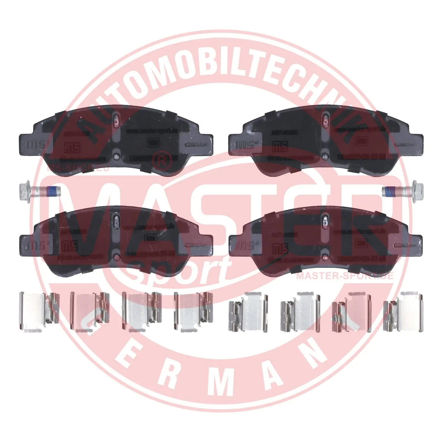 комплект спирачно феродо, дискови спирачки MASTER-SPORT GERMANY