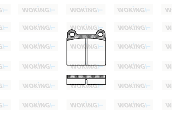 комплект спирачно феродо, дискови спирачки WOKING              