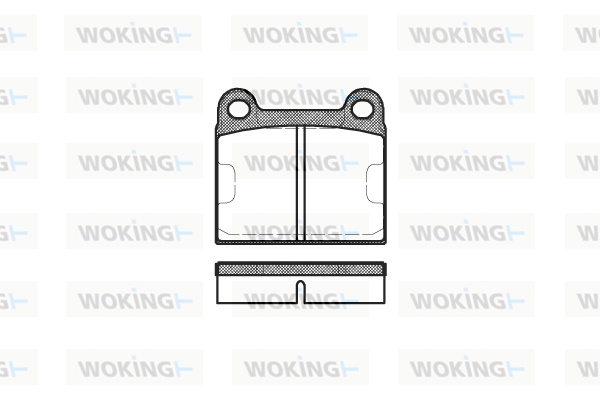комплект спирачно феродо, дискови спирачки WOKING              