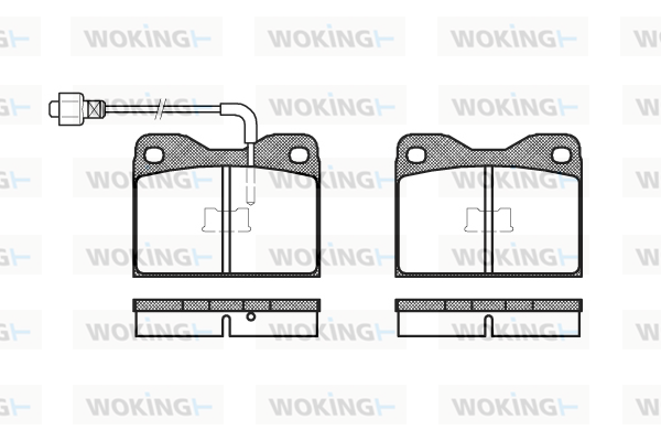 комплект спирачно феродо, дискови спирачки WOKING              
