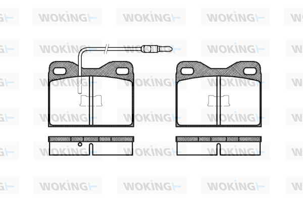 комплект спирачно феродо, дискови спирачки WOKING              
