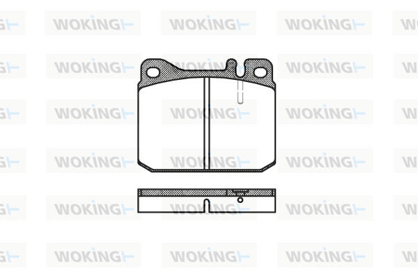 комплект спирачно феродо, дискови спирачки WOKING              