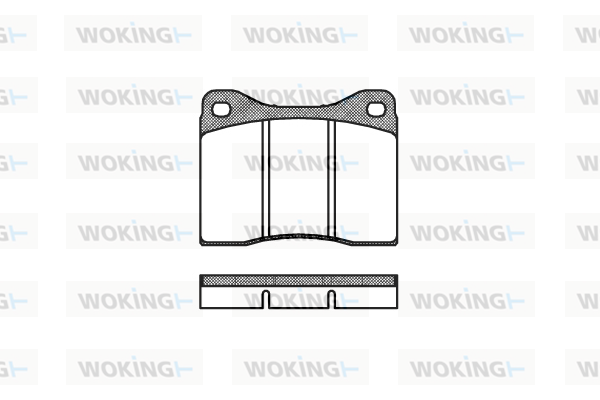 комплект спирачно феродо, дискови спирачки WOKING              