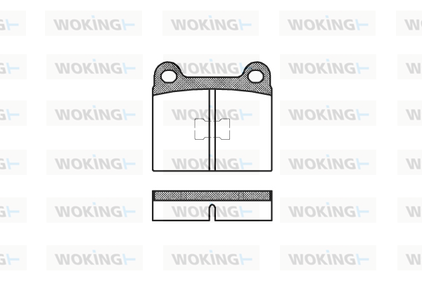 комплект спирачно феродо, дискови спирачки WOKING              