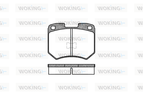 комплект спирачно феродо, дискови спирачки WOKING              